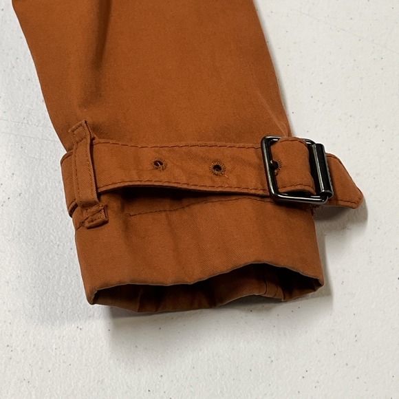 Burberry Josi Trench Coat Orange Nova Check Womens 4 Classic Preppy Old Money - Picture 13 of 16